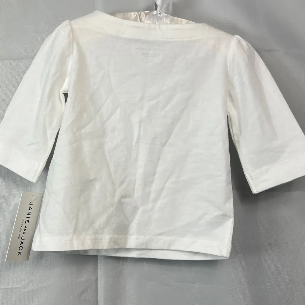 Janie and Jack White embroidered Dive Right In Tee size 12-18 months NWT